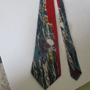 Official Peanuts / Snoopy Silk "ON THE ROCKS"  Tie 58" Long